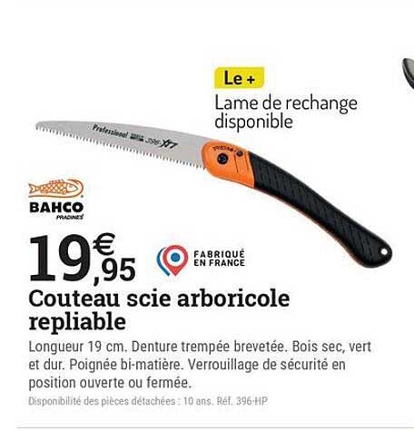 Couteau scie arboricole repliable