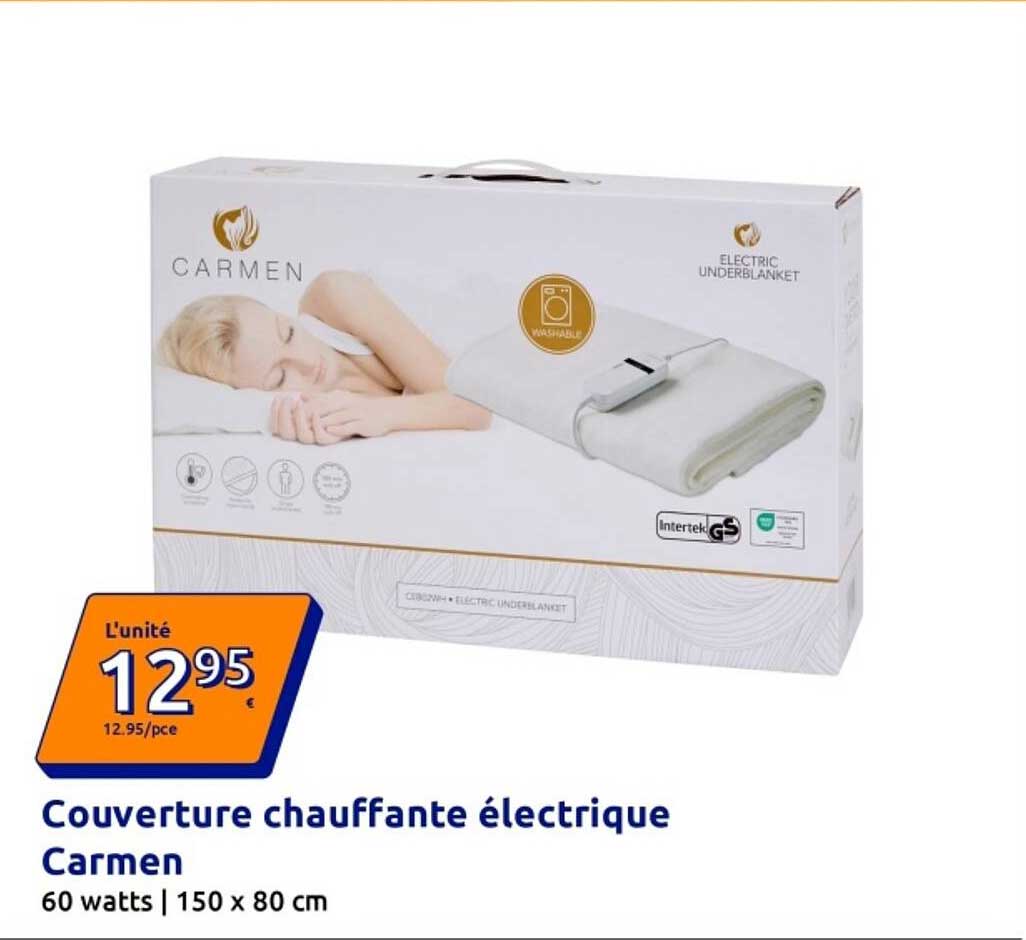 Couverture chauffante électrique Carmen