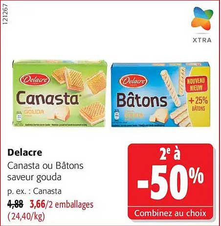 Delacre Canasta ou Bâtons saveur gouda