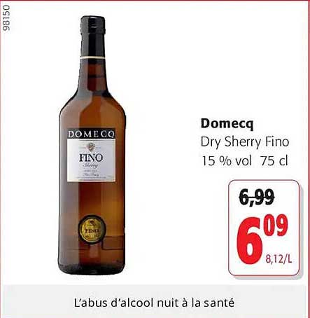 Domecq Dry Sherry Fino 15 % vol 75 cl