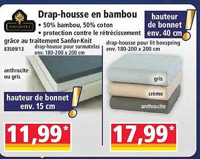 Drap-housse en bambou
