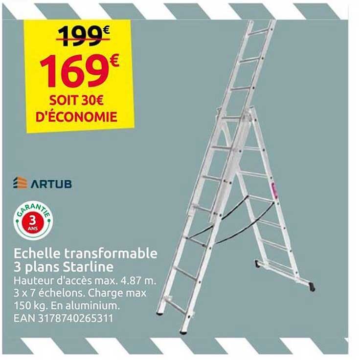 Echelle transformable 3 plans Starline