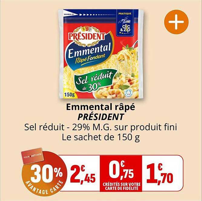 Emmental râpé PRÉSIDENT