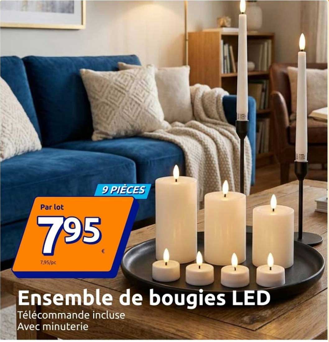 Ensemble de bougies LED