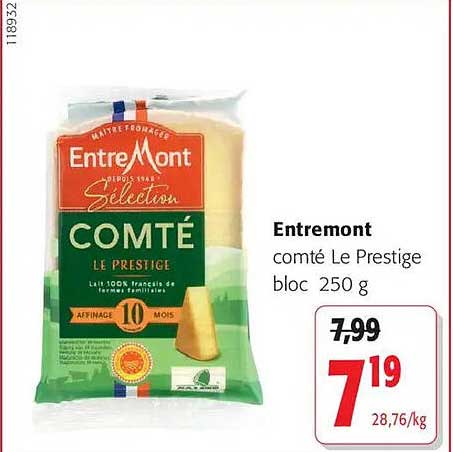 Entremont comté Le Prestige bloc 250 g