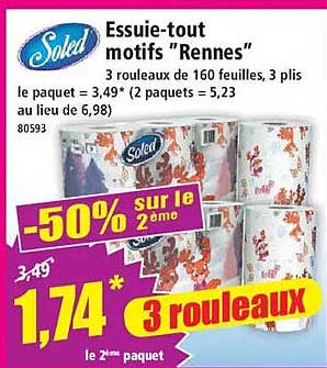 Essuie-tout motifs "Rennes"