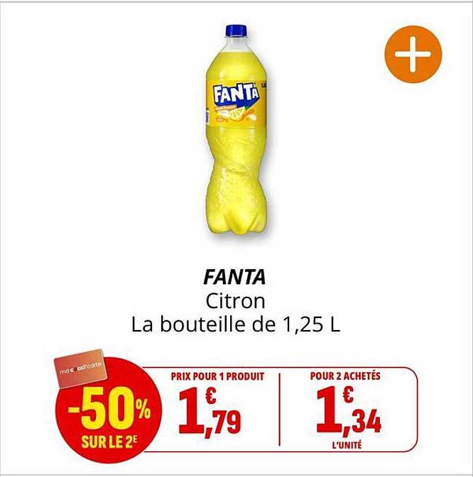 FANTA Citron La bouteille de 1,25 L