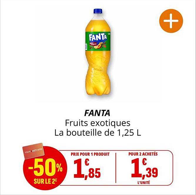 FANTA Fruits exotiques La bouteille de 1,25 L