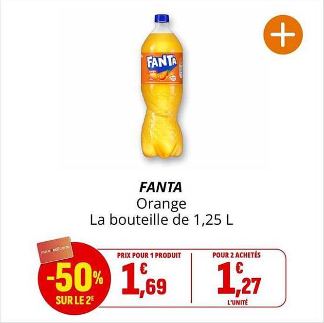FANTA Orange La bouteille de 1,25 L