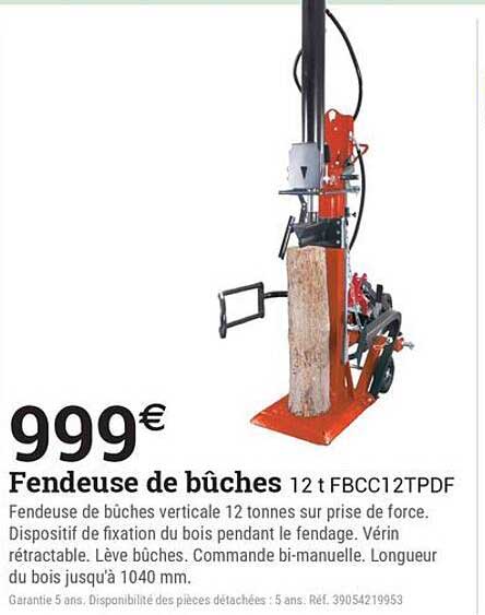 Fendeuse de bûches 12 t FBCC12TPDF