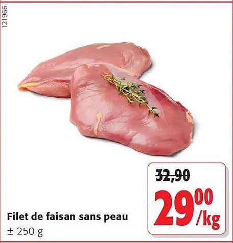 Filet de faisan sans peau