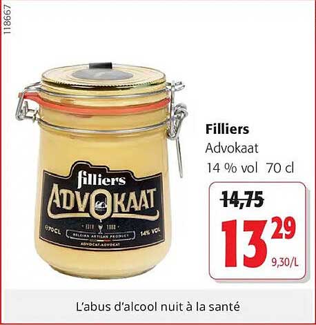 Filliers Advocaat 14 % vol 70 cl
