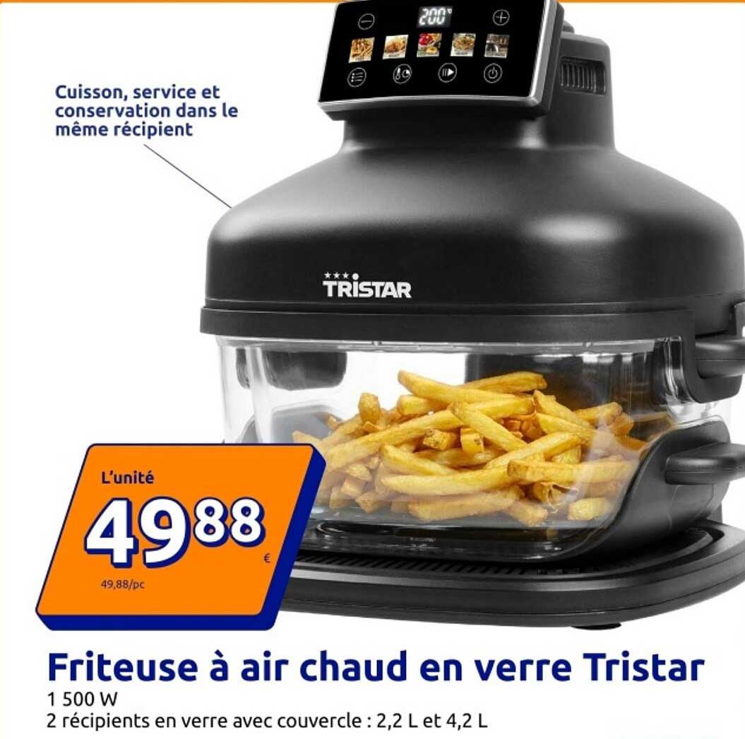 Friteuse à air chaud en verre Tristar