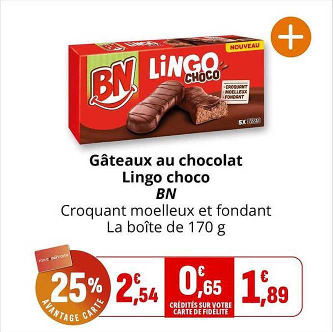 Gâteaux au chocolat Lingo choco BN