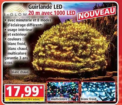 Guirlande LED 20 m avec 1000 LED
