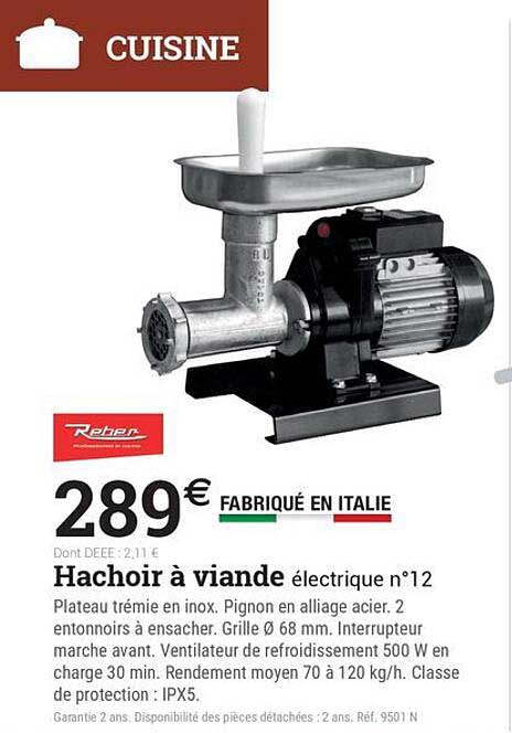 Hachoir à viande électrique n°12