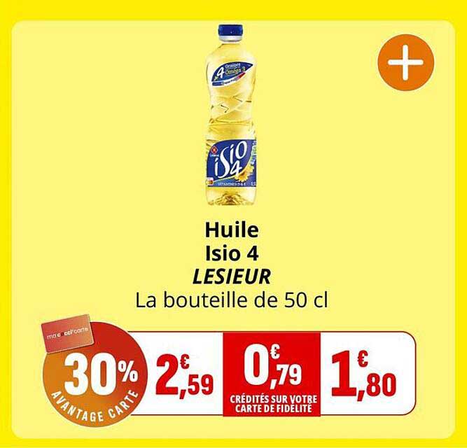 Huile Isio 4 LESIEUR La bouteille de 50 cl