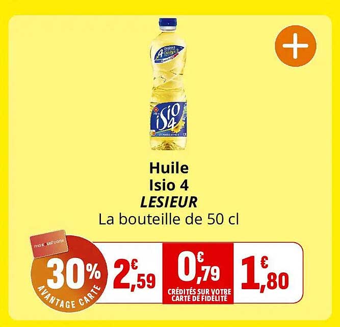 Huile Isio 4 LESIEUR La bouteille de 50 cl