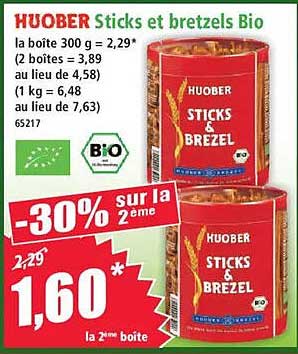 HUOBER Sticks et bretzels Bio