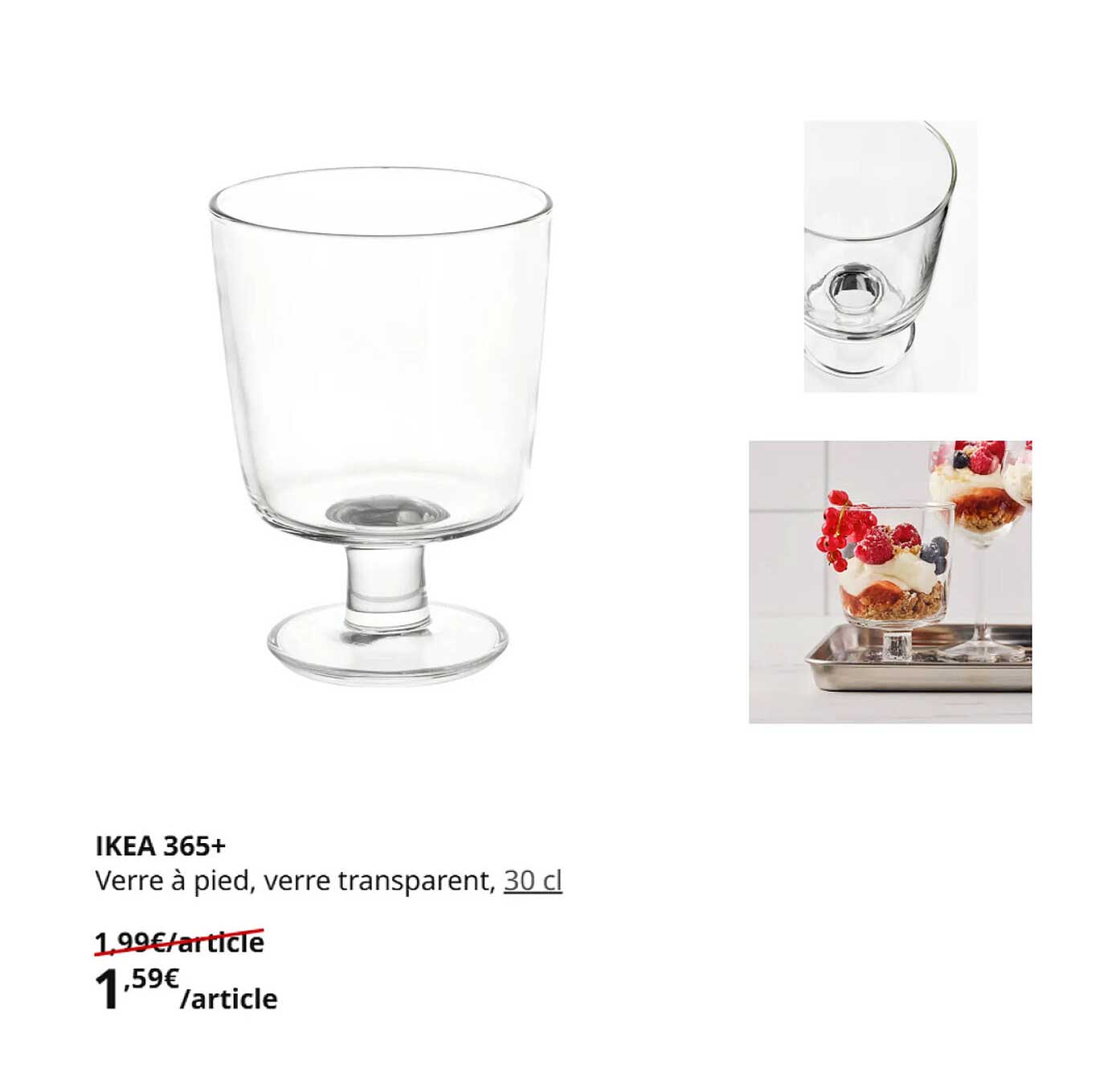 IKEA 365+ Verre à pied, verre transparent, 30 cl