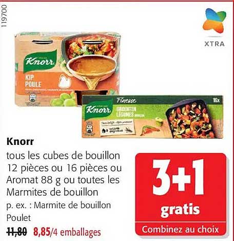 Knorr tous les cubes de bouillon 12 pièces ou 16 pièces ou Aromat 88 g ou toutes les Marmites de bouillon