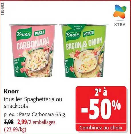 Knorr tous les Spaghetteria ou snackpots