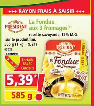 La Fondue aux 3 fromages