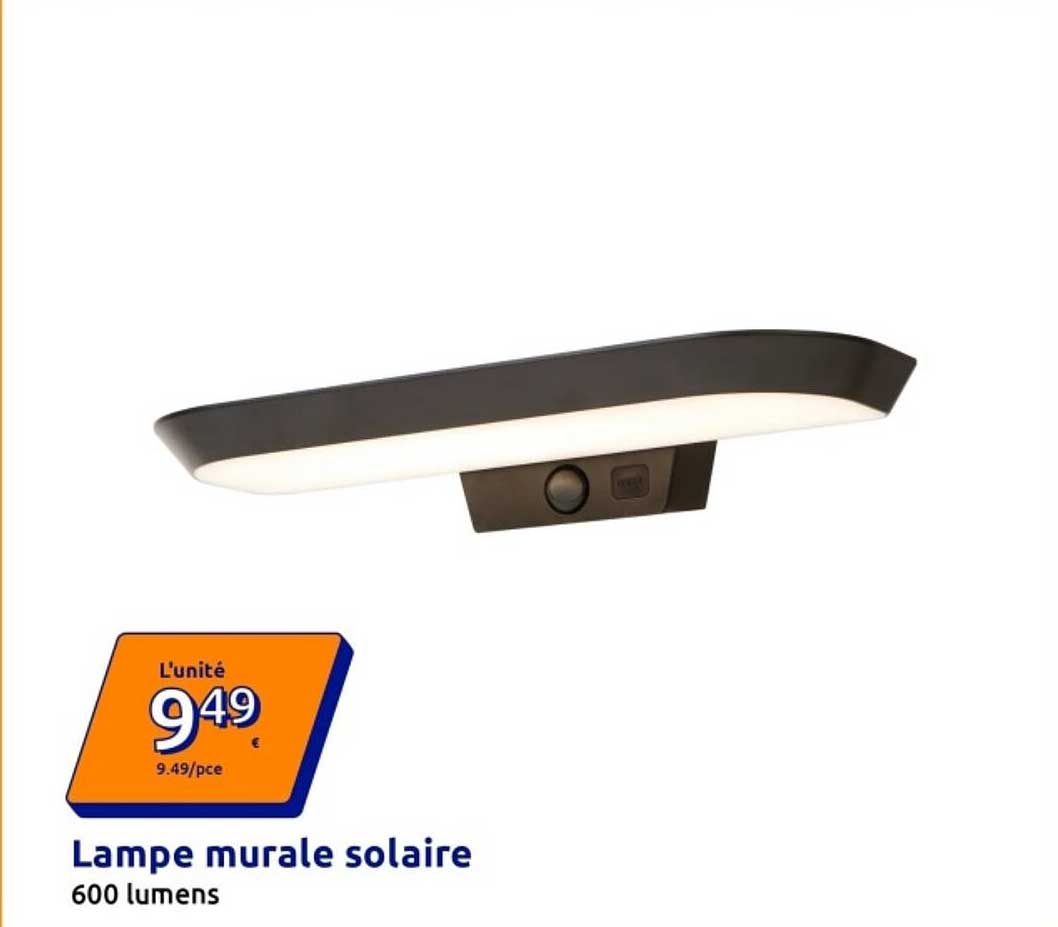 Lampe murale solaire 600 lumens