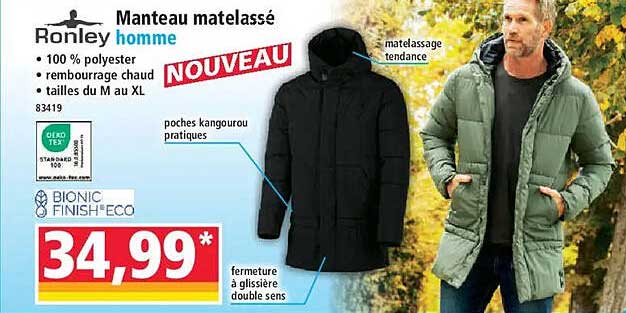 Manteau matelassé Ronley homme