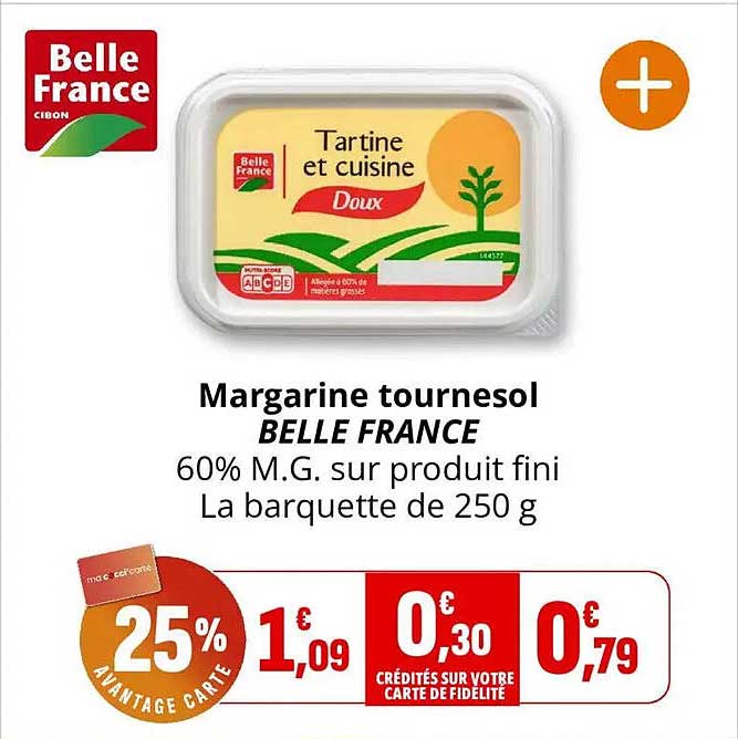 Margarine tournesol BELLE FRANCE