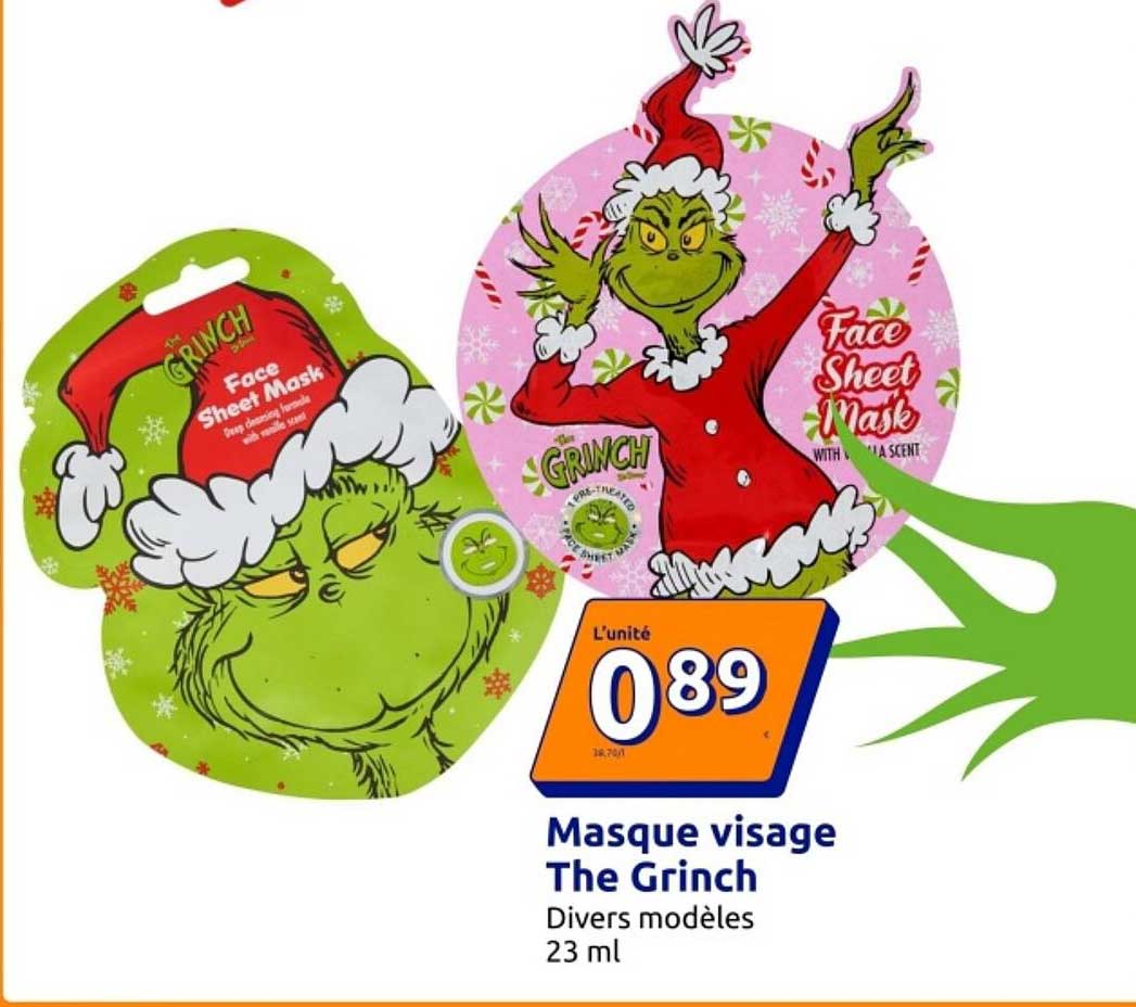 Masque visage The Grinch