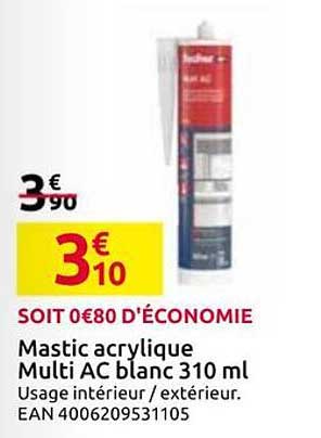 Mastic acrylique Multi AC blanc 310 ml