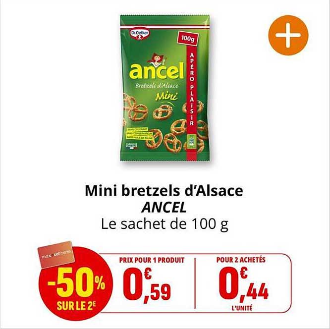 Mini bretzels d’Alsace ANCEL Le sachet de 100 g