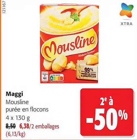 Mousline purée en flocons 4 x 130 g