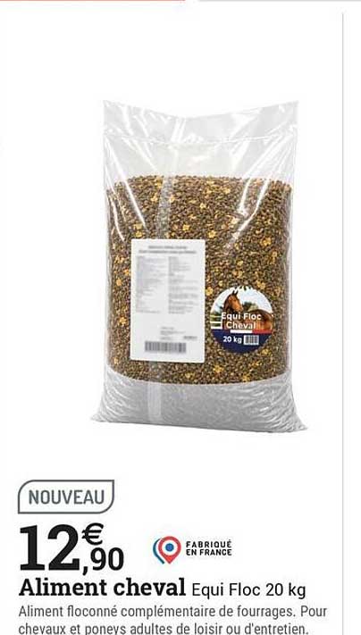 NOUVEAU 12,90€ Alimement cheval Equi Floc 20 kg