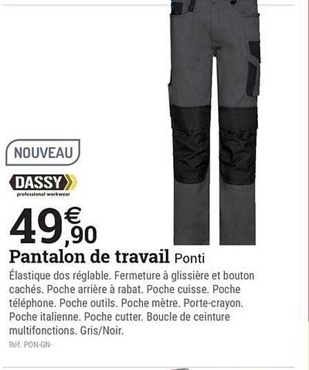 Pantalon de travail Ponti