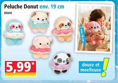 Peluche Donut env. 19 cm