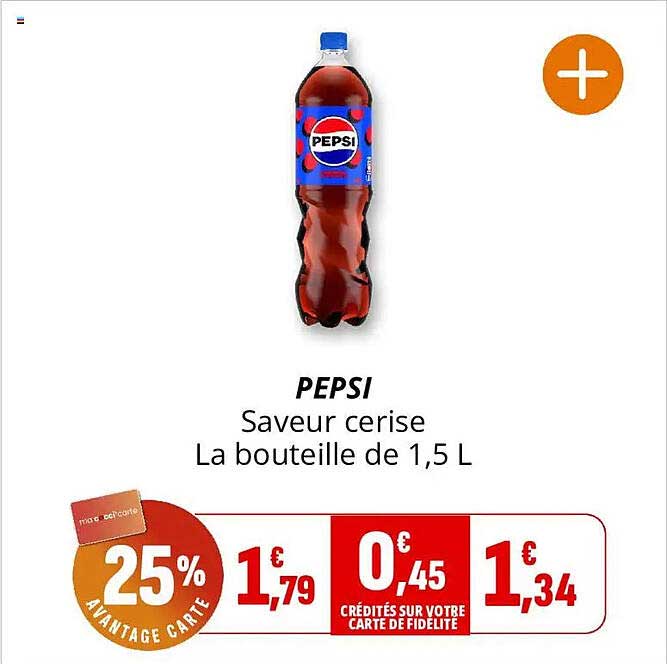 PEPSI Saveur cerise La bouteille de 1,5 L