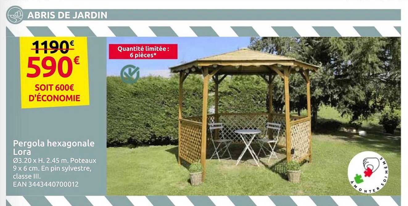 Pergola hexagonale Lora