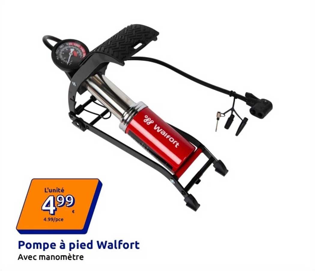 Pompe à pied Walfort Avec manomètre