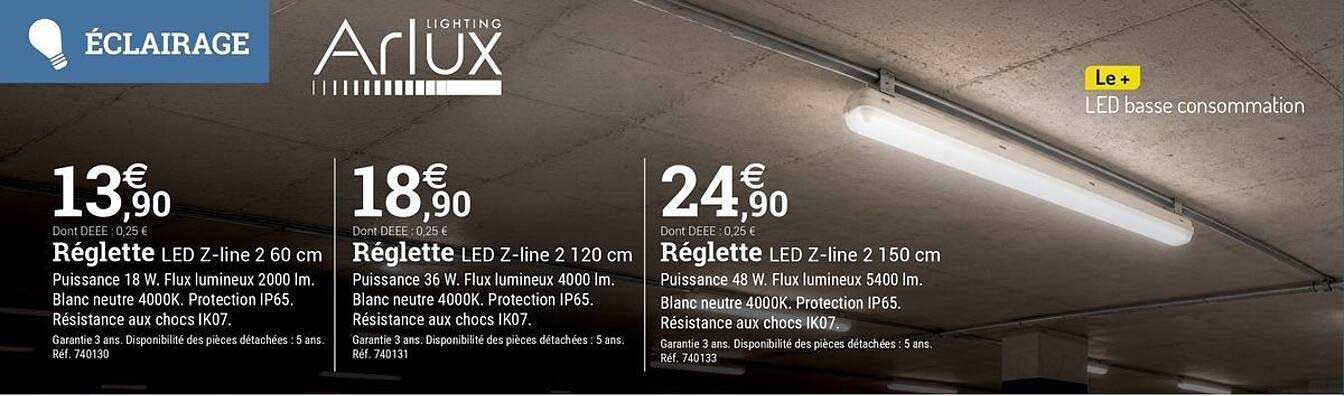 Réglette LED Z-line 2 60 cm