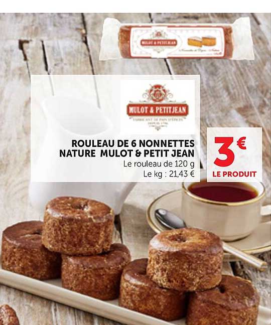 ROULEAU DE 6 NONNETTES NATURE MULO T & PETIT JEAN