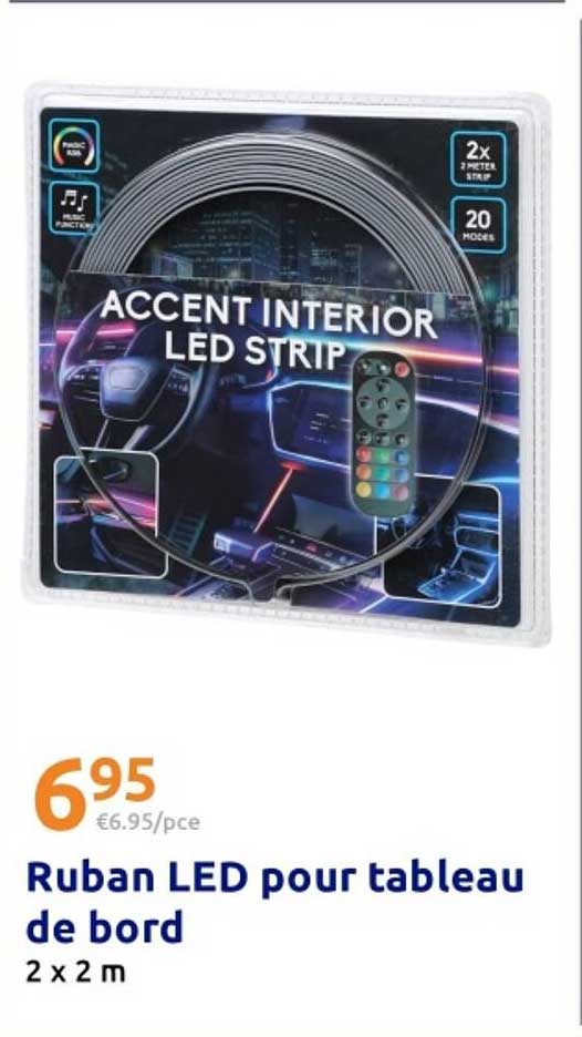Ruban LED pour tableau de bord