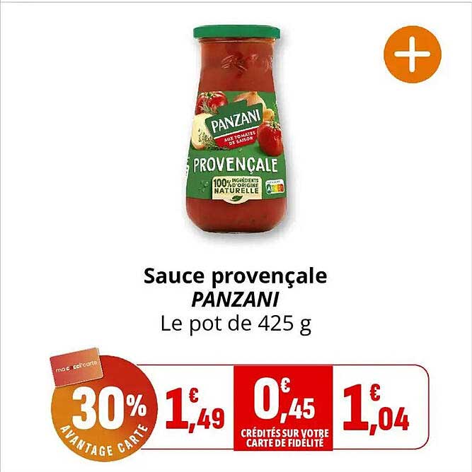 Sauce provençale PANZANI Le pot de 425 g