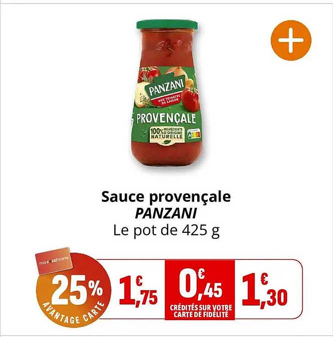 Sauce provençale PANZANI Le pot de 425 g