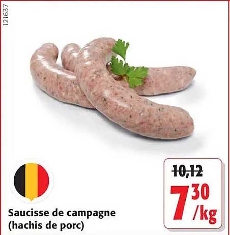 Saucisse de campagne (hachis de porc)