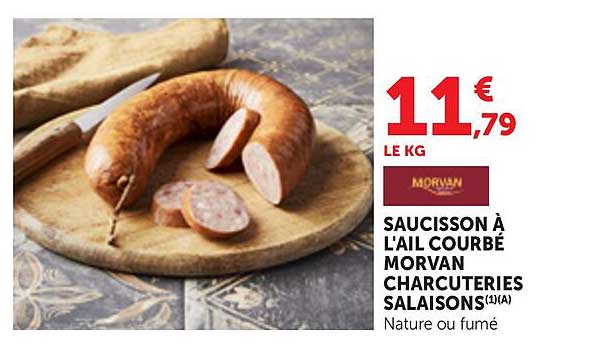 SAUCISSON À L'AIL COURBÉ MORVAN CHARCUTERIES SALAISONS