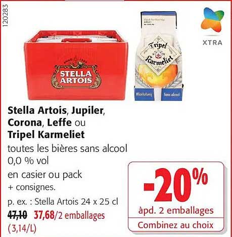 Stella Artois, Jupiler, Corona, Leffe ou Tripel Karmeliet
