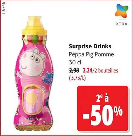 Surprise Drinks Peppa Pig Pomme 30 cl
