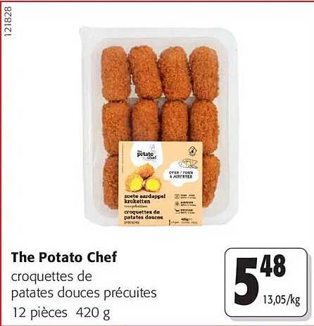 The Potato Chef croquettes de patates douces précuites 12 pieces 420 g